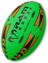 Ballon de rugby d'entraînement RAM Rugby Gripper Pro 2.0 - New technologie de Valve en vol - Boutique de Rugby n°1 en Europe - Grip 3d Taille 3 - Vert fluorescent RAM® England - Technologie 3d Grip Uniek . Prof.