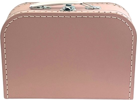 Kinderkoffer roze 25 cm - Logeerkoffer - Kartonnen koffer - Kinder koffertje kartonnen - Speelkoffer - Poppenkoffer- Opbergen - Cadeau - Decoratie — afbeelding 3