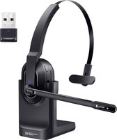 EKSA H5 On Ear headset Bluetooth Zwart Ruisonderdrukking (microfoon), Noise Cancelling Headset, Met Bluetooth basisstat