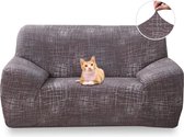 Bankhoes 3-zits - Bank Sofa Cover - Elastic Stretch Spandex Hoes - Antislip Wasbare Protector en Cover met armleuningen - Koffielijn