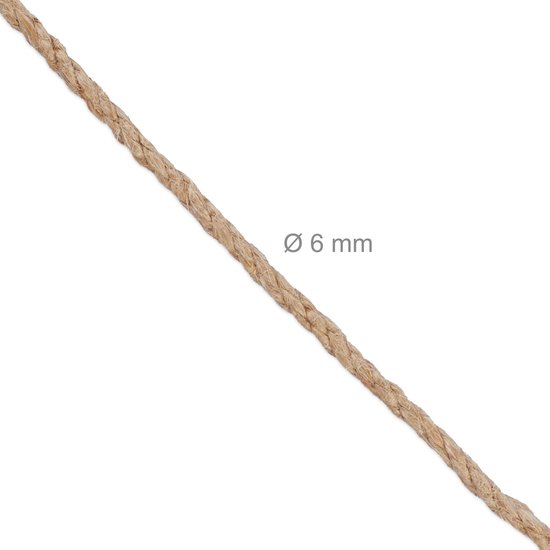 Corde de jute Relaxdays op rol - lot de 2 - 4 mm - ficelle - 100 m par  corde 