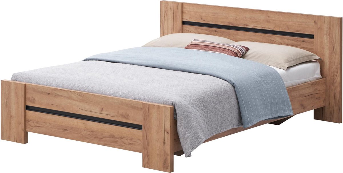 Belfurn - erwin - tweepersoonsbed 160x200cm decor franse eik
