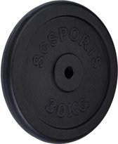 ScSPORTS® - Gietijzeren Gewichtsschijven - Duurzaam - Gemakkelijk in Gebruik - Thuistraining - 15 Kg - Zwart