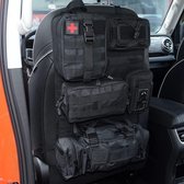 Tactische autostoel organizer voorstoel rug opbergtas rugleuning bescherming met 5 zakken voor alle voertuigen