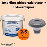 Interline Chloortabletten 20 gram 2,5 kg - Inclusief grote chloordrijver - Chloortabletten voor zwembad en jacuzzi - Chloor 20 gram - Inclusief doseerschema