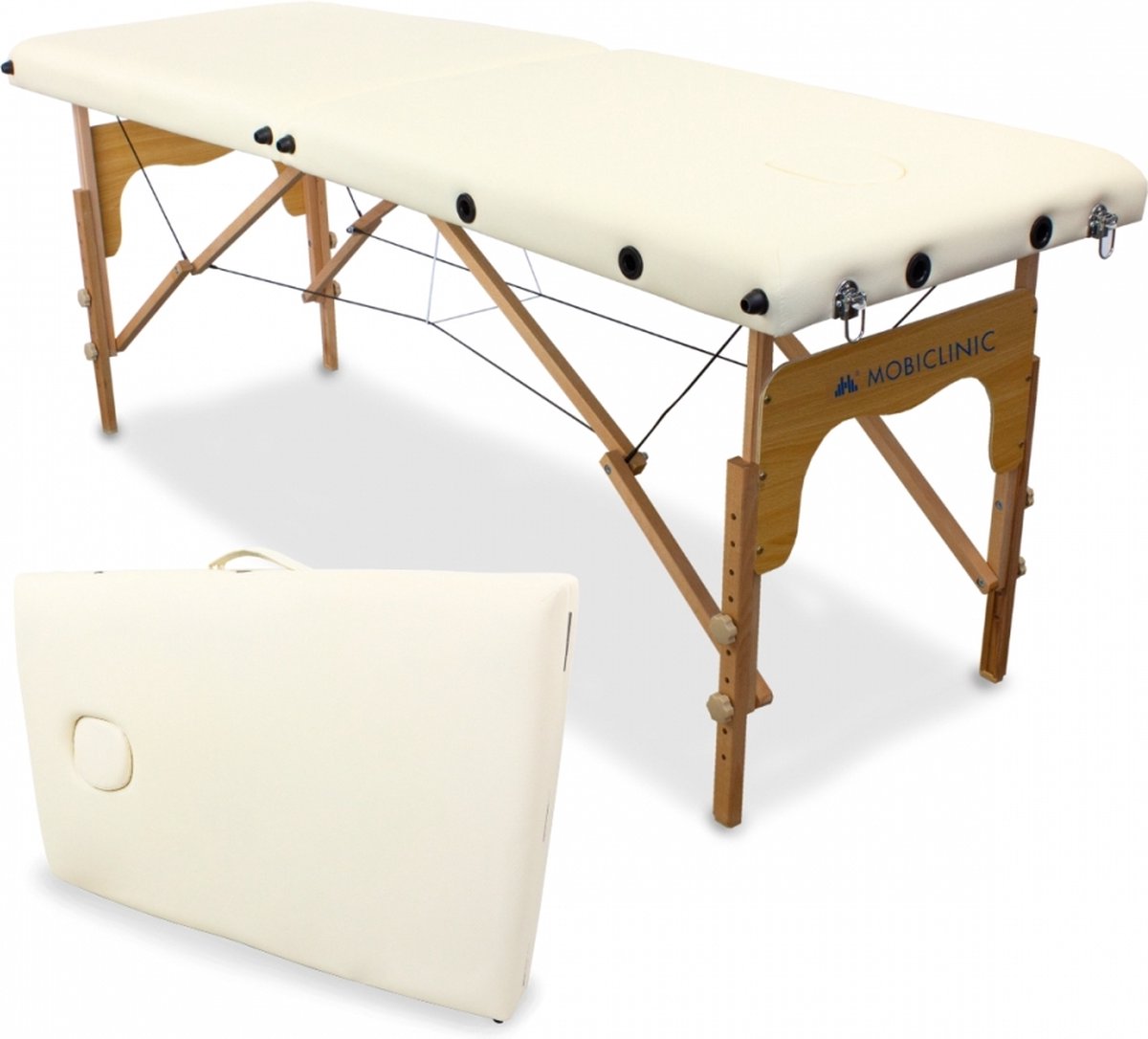 Goedkoopste Mobiclinic CM-01 Basic - Massagetafel - Draagbaar - Inklapbaar - 180x60 cm - In hoogte verstelbaar - Gezichtsuitsparing - Max. tot 150 kg - Behandelbank