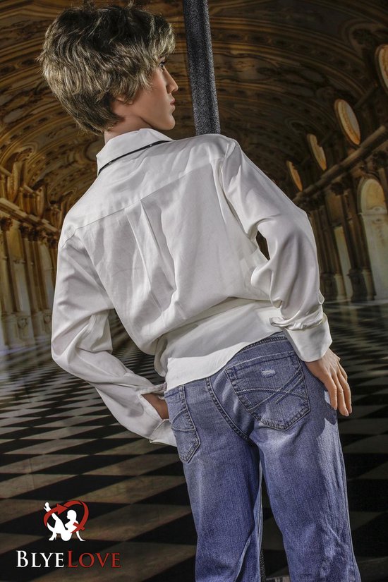 Poupée Sexuelle Modèle Masculin Aron Poupée Sexuelle Réaliste Sexdoll - Abdominaux et Fesses Serrés - 38KG / 150CM - Matériau Siliconen - Bouche, Muscles, Pénis et Anus - BlyeLove®