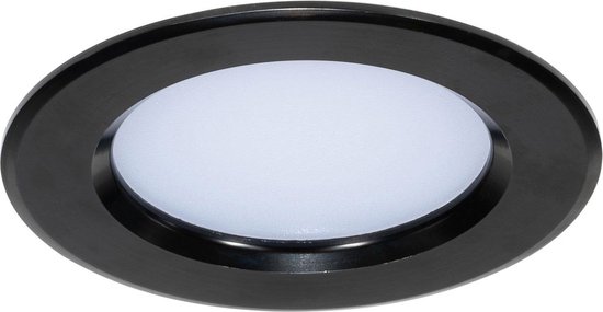 Ledmatters - Inbouwspot Zwart - Dimbaar - 12 watt - 1050 Lumen - 3000 Kelvin - Wit licht - IP44 Badkamerverlichting