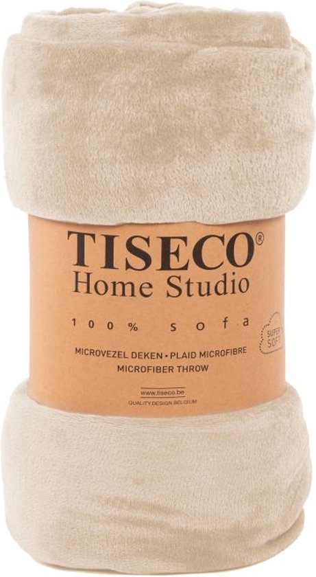 Tiseco Home Studio - Plaid COSY - microflanelle - 220 g/m² - 240x220 cm - Ivoire