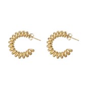 The Jewellery Club - Sarah earrings gold - Oorbellen - Dames oorbellen - Stainless steel - Goud - 2,3 cm