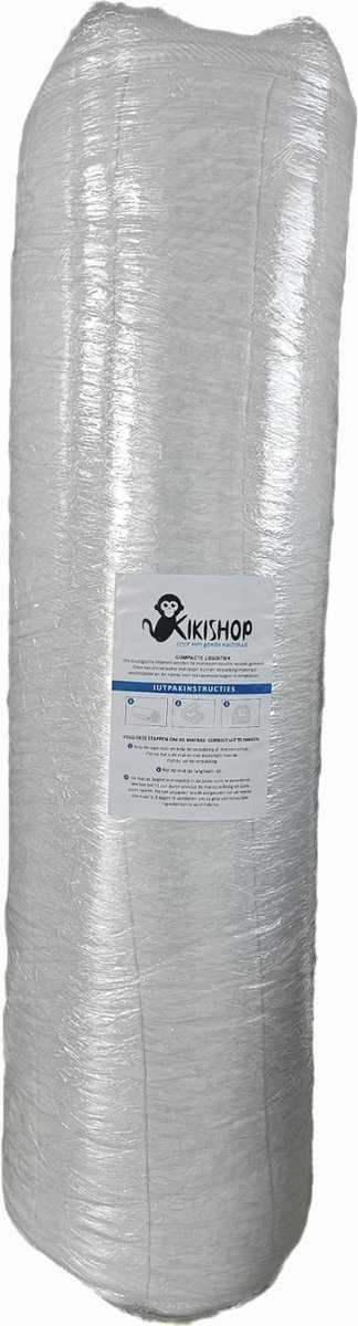 kikishop Topdekmatras 160x200 cm - 7 cm dik - HR Koudschuim - Topper met afritsbare hoes wit