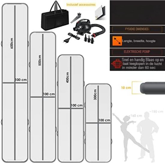 Gratyfied Airtrack 5 Meter Airtrack Gymnastiek Airtrack Turnmat