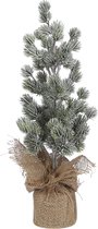 Sapin de Noël Artificiel House of Seasons en Jute - H45 x Ø23 cm - Vert Givré