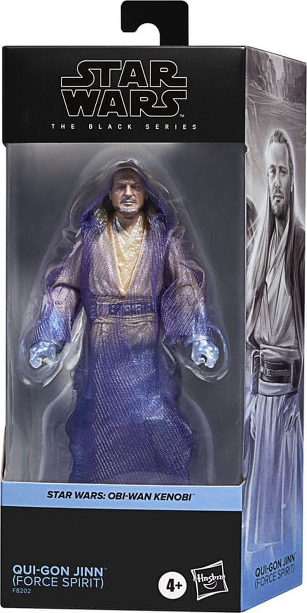 Star Wars Obi-Wan Kenobi: The Black Series Qui-Gon Jinn Force Spirit Kids  Toy Action Figure for Boys and Girls (9”) 