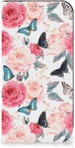 Flipcase Cadeautjes voor Moederdag Geschikt voor iPhone 15 Pro Max Smartphone Hoesje Butterfly Roses