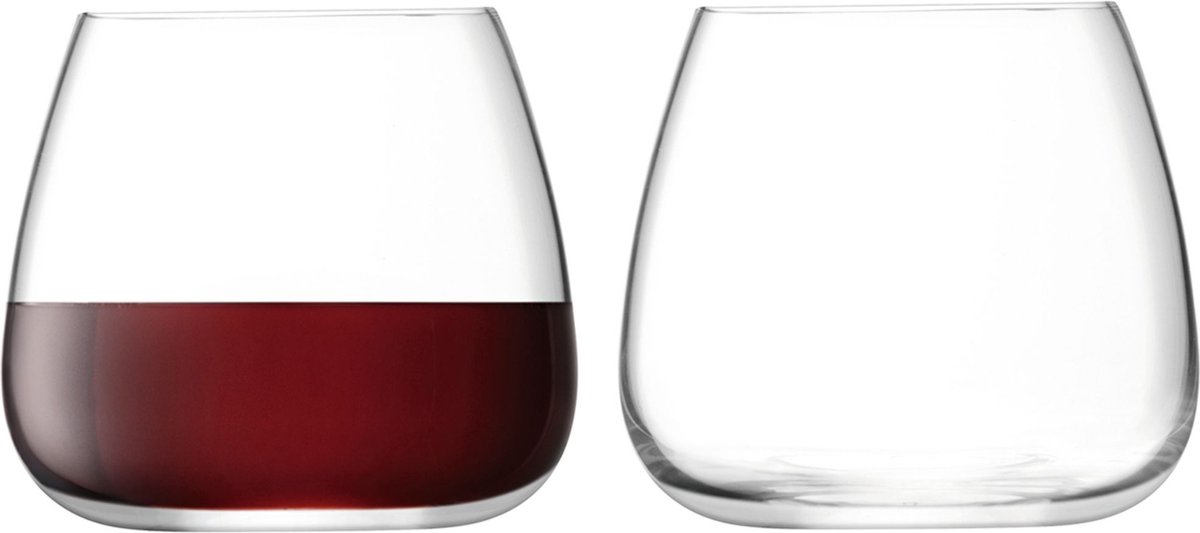 L.S.A. Wine Culture Wijnglazen Stemless - 385 ml - Set van 2 Stuks