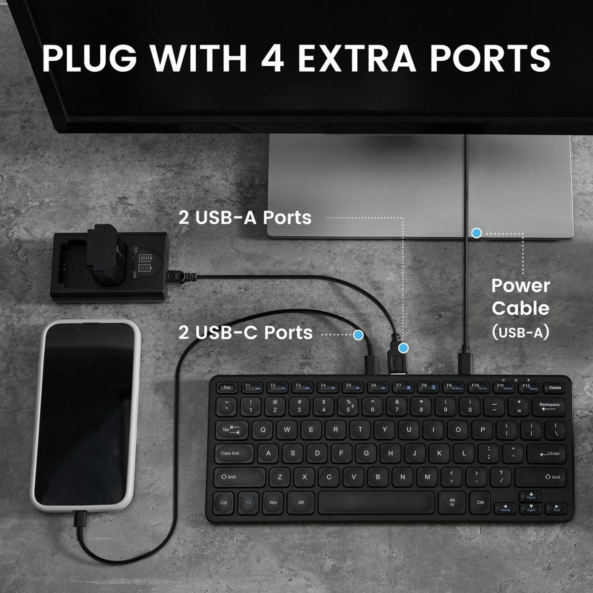Perixx Periboard 416 - Compact Kantoor Toetsenbord thumbnail 4