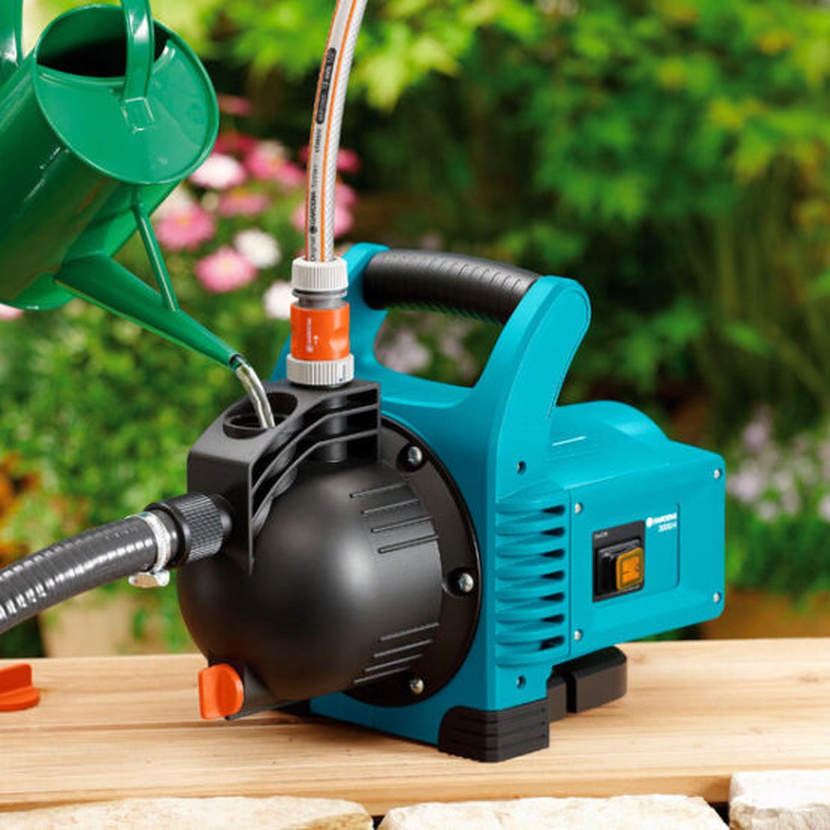 GARDENA Gartenpumpe 3000/4 BASIC türkis/schwarz, 600 Watt