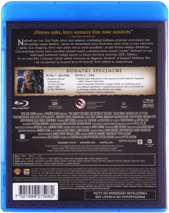 Le Seigneur des anneaux : Le Retour du roi [Blu-Ray]+[DVD] (Blu-ray), Ian  McKellen | DVD | bol.