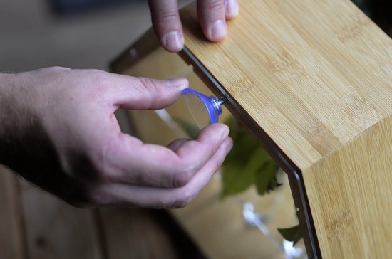 Plantenhanger binnen - Stekstation - Bamboe plantenhanger - Incl. 3 reageerbuisjes