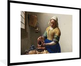 Cadre photo avec affiche - La Laitière - Peinture de Johannes Vermeer - 120x80 cm - Cadre pour affiche