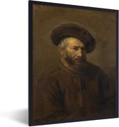 Fotolijst incl. Poster - Zelfportret - Rembrandt van Rijn - 60x80 cm - Posterlijst