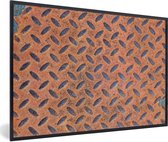 Fotolijst incl. Poster - Diamantplaat - Retro - Roest - 30x20 cm - Posterlijst