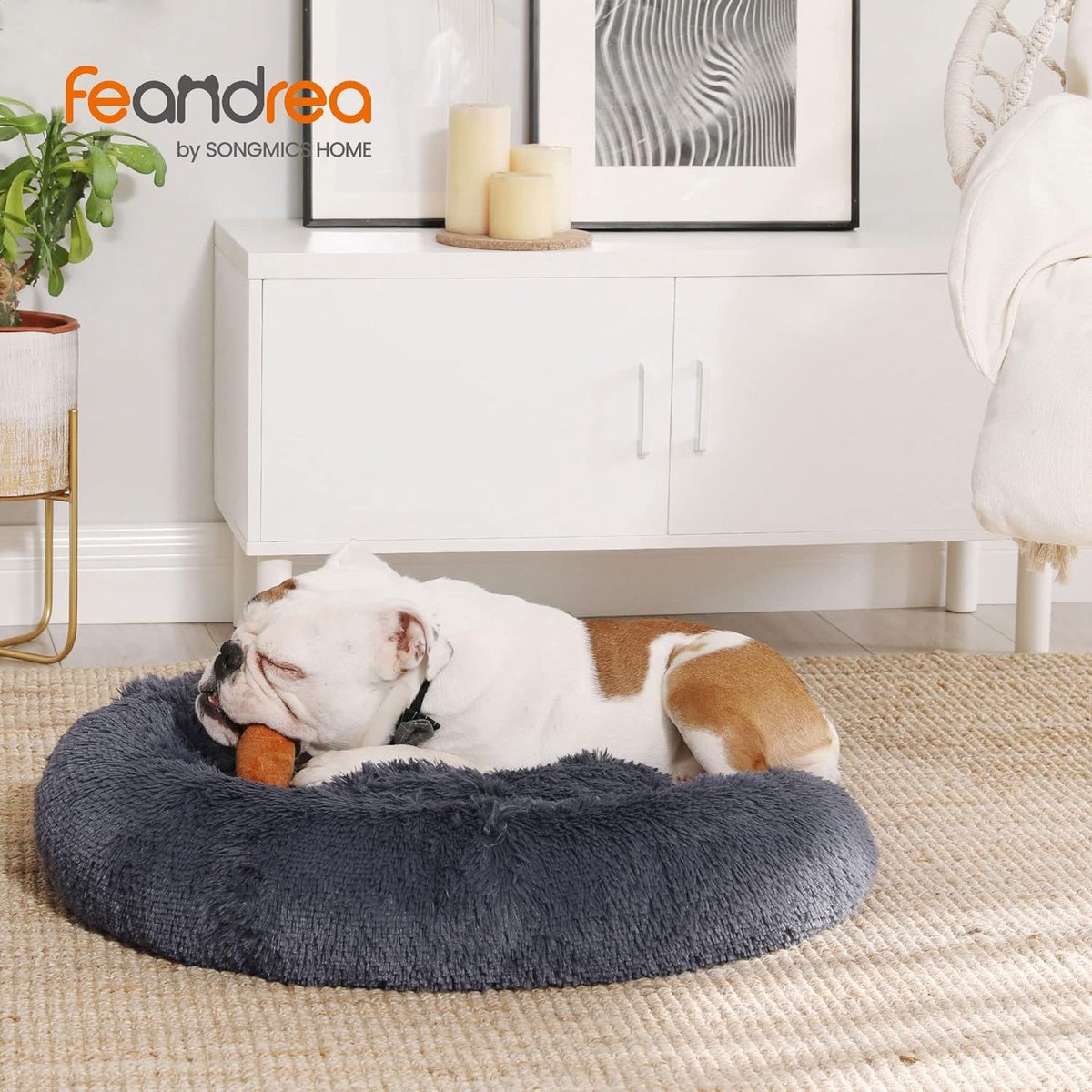 Feandrea Panier pour chien tissus en peluche