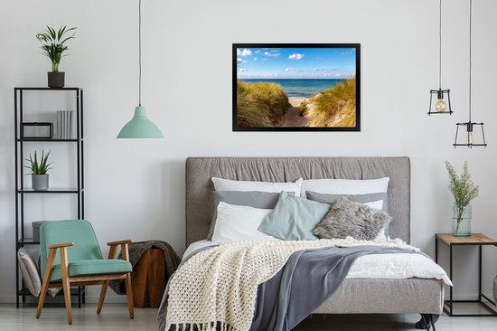 Cadre photo avec affiche - Plage - Nuages - Allemagne - 120x80 cm - Cadre pour affiche