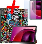 Hoesje Geschikt voor Lenovo Tab M10 5G Hoes Case Tablet Hoesje Tri-fold Met Screenprotector - Hoes Geschikt voor Lenovo Tab M10 5G Hoesje Hard Cover Bookcase Hoes - Graffity