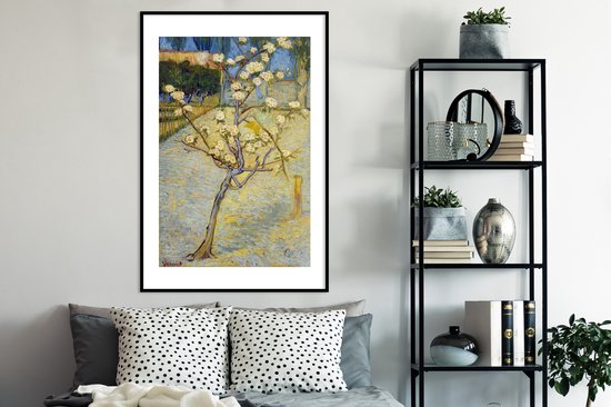 Affiche avec cadre Poirier en fleurs - Vincent van Gogh - 80x120 cm