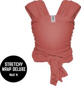 ByKay - Draagdoek - Rekbaar - Coral - Maat M - Organic katoen - Stretchy Wrap Deluxe - + mutsje