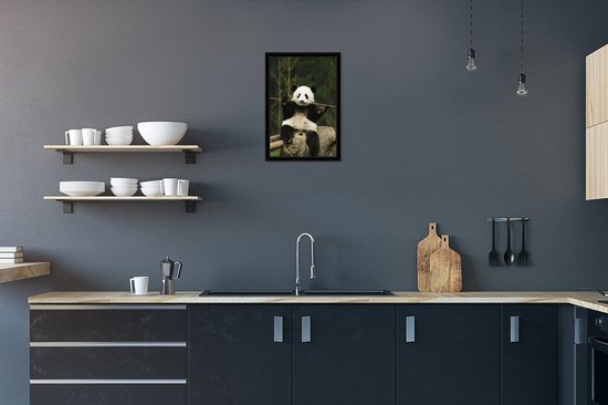Panda mange du bambou 20x30 cm - petit