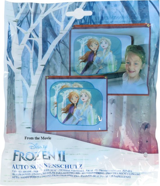 Set van 2x stuks Disney Frozen auto zonneschermen 44 x 36 cm