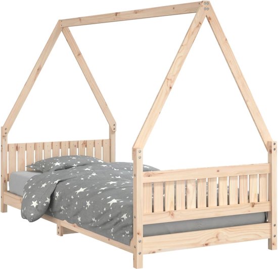vidaXL-Cadre de lit enfant-90x200-cm-pin massif