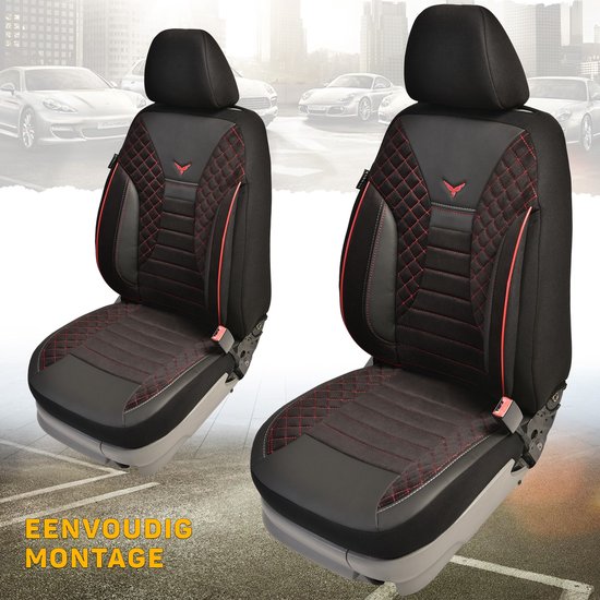 Autostoelhoes Voor Ford Kuga (CX482) Titanium/X/ST Line 2019 2020 2021 2022 2023,PU-leer Complete Set Voor- En Achterbank Beschermers Ademende Stoelhoezen Kussens Autostoelaccessoires
