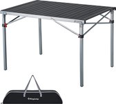 Aluminium campingtafel, oprolbaar, voor 4-6 personen, belastbaar tot 80 kg, 107 × 70 × 70 cm