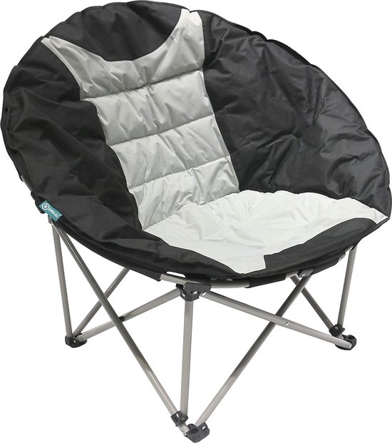 Chaise haute pliante XXL Camping 600D polyester noir crème blanc | bol.com
