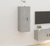 The Living Store TV kast Betongrijs bewerkt hout 40x34.5x100cm - wandgemonteerd