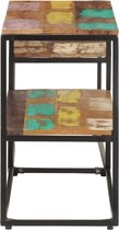The Living Store Televisiemeubel Industrial - 180 x 30 x 50 cm - Massief gerecycled hout en staal