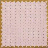 Santex feest servetten - stippen - 20x stuks - 25 x 25 cm - papier - roze/goud
