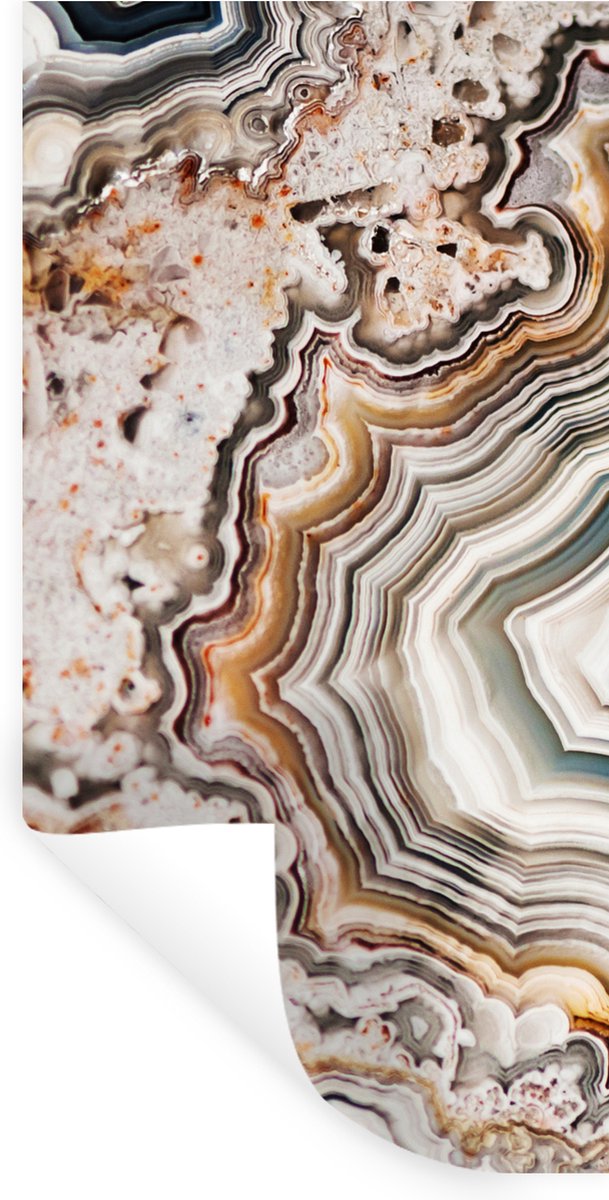Muurstickers - Sticker Folie - Edelsteen - Marmer - Natuur - Abstract - 60x120 cm - Plakfo