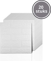 Envigante 3D Tegelsticker | Wit | 20 stuks | 35x38 cm | Waterbestendig