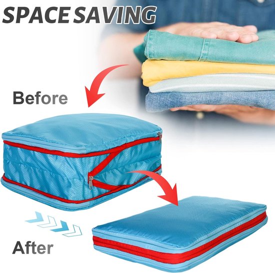 MNT10 Packtaschen recycelt mit Kompression S, M, L, XL I Packwürfel mit MNT10 Packtaschen recycelt mit Kompression S, M, L, XL I Packwürfel mit