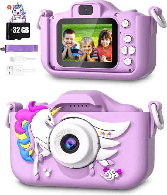 Appareil photo numérique enfants jouet 1080P rose enfants