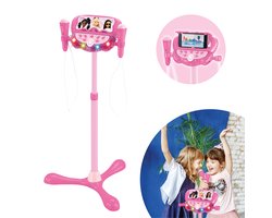 Barbie Verstelbare Standaard met 2 Microfoons met Stemeffecten, Verlichting, Luidspreker, Bluetooth