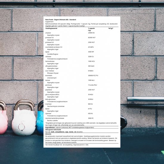 Supplementen - Digest Ultimate - Vegan - 60 capsules - Now Foods -