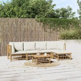 Ensemble de jardin en Bamboe The Living Store - Modulable - Solide et confortable - Pratique - Coussins inclus