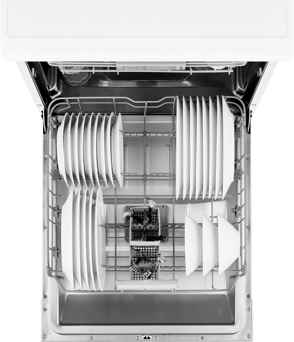 Inventum VVW6046AW energiezuinige vaatwasser - 14 couverts - Besteklade-Bestekmand - Stil: 42 dB - 7 programma’s - Deur opent automatisch - Startuitstel - Energielabel C - Vrijstaand - Wit — afbeelding 4