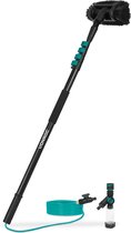 Brosse de lavage télescopique VONROC - 4,60m - Incl. Tête de brosse, tuyau d'eau et distributeur de savon
